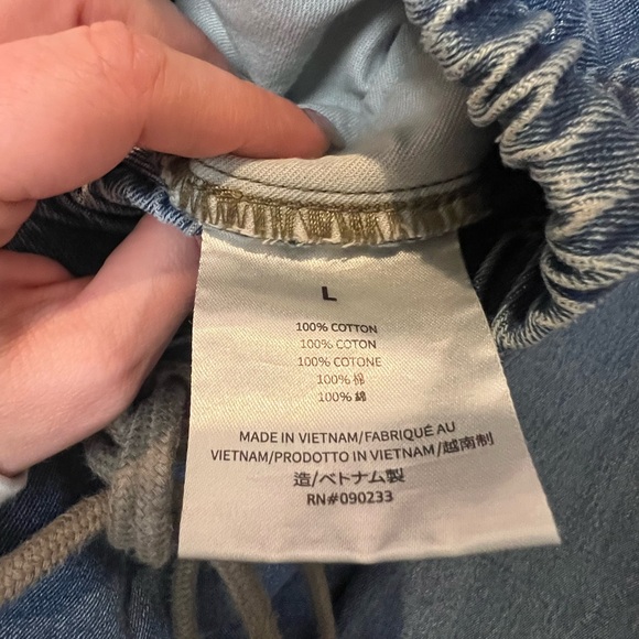 Fear of God Essentials Denim Drawstring Lounge Pants Large - Picture 7 of 8